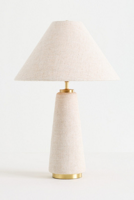 Anthropologie Lulu Linen Table Lamp