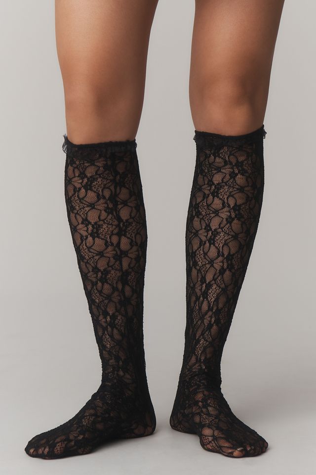 High Heel Jungle Lace Knee-High Socks #1