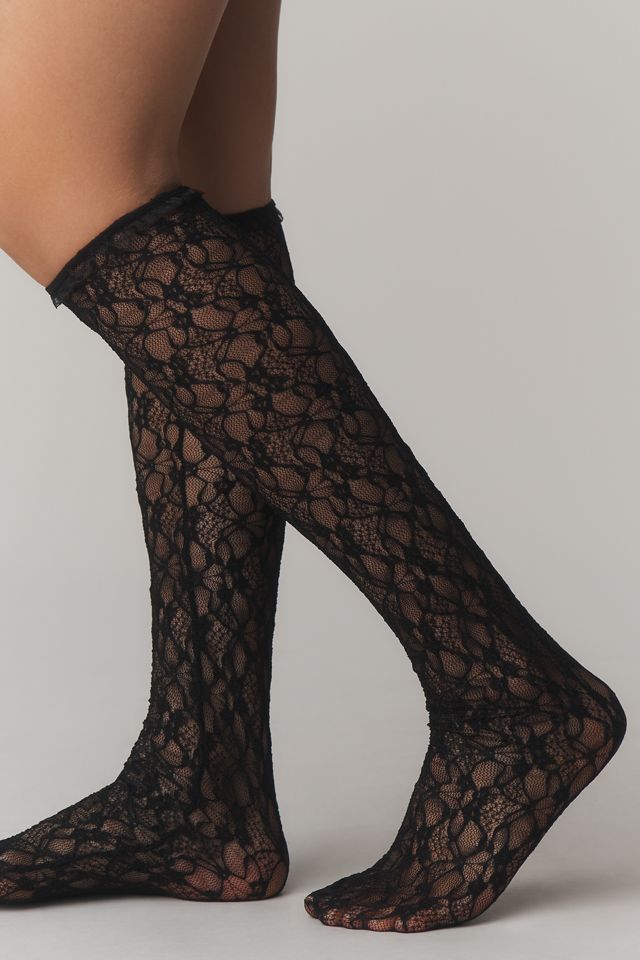 High Heel Jungle Lace Knee-High Socks #2