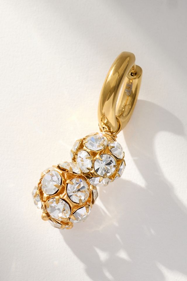 Timeless Pearly Heart & Crystal Drop Earrings #1