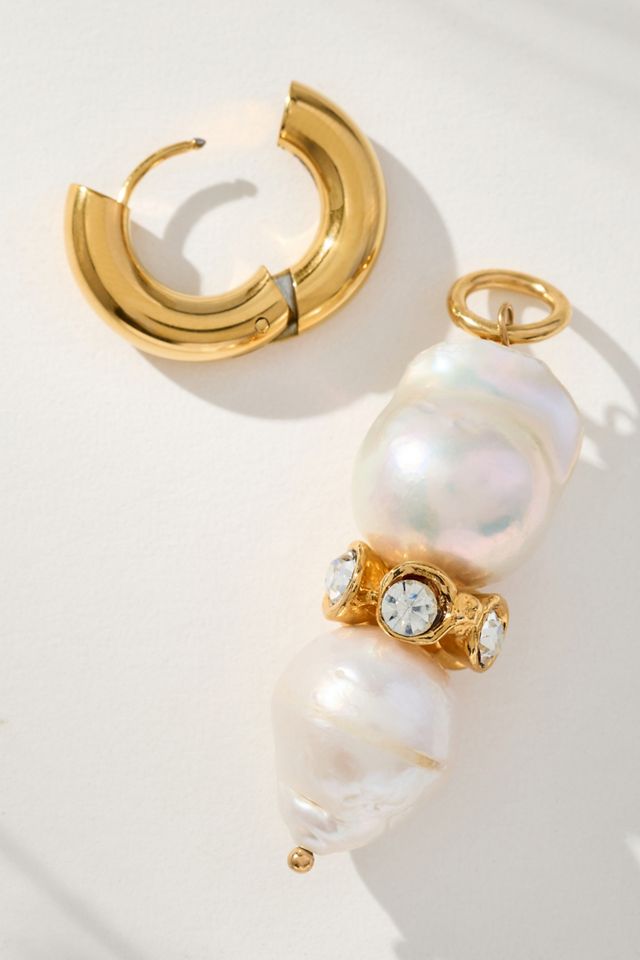 Timeless Pearly Crystal Pearl Drop Earrings #1