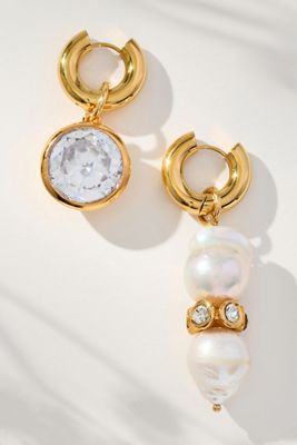 Timeless Pearly Crystal Pearl Drop Earrings