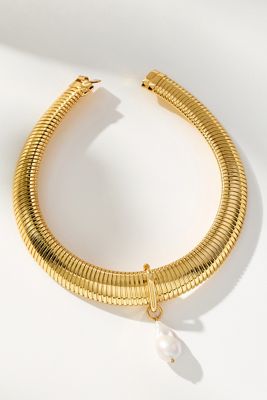 Timeless Pearly Baroque Pearl Choker Necklace