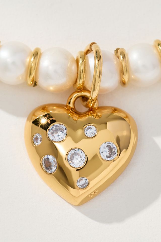Timeless Pearly Heart Pendant Necklace #1