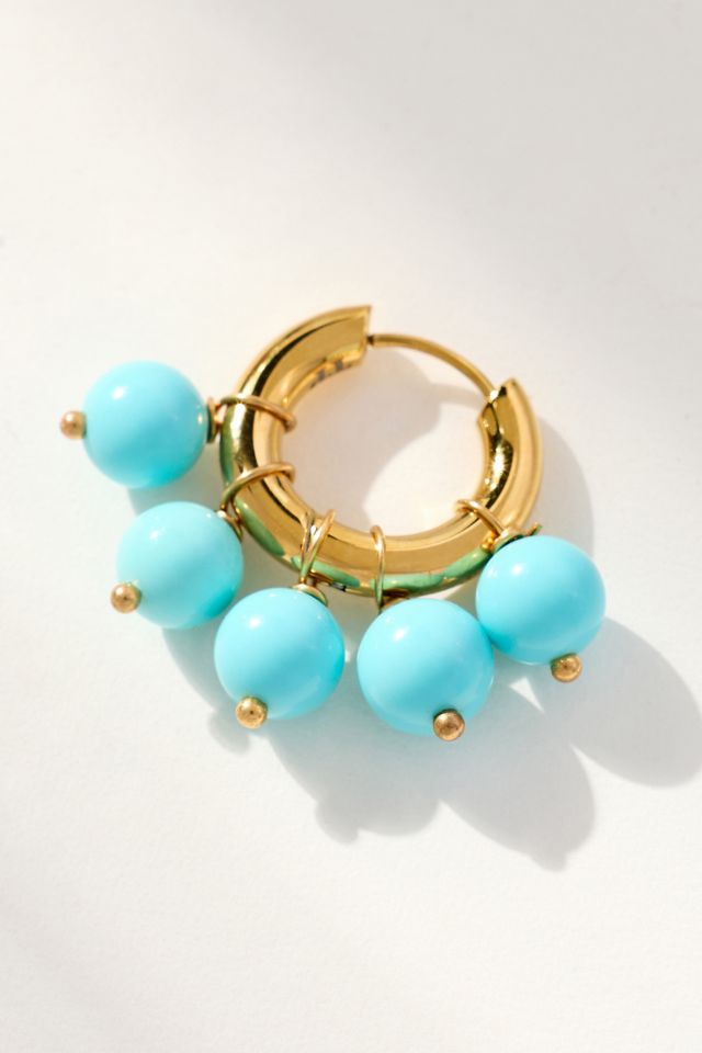 Timeless Pearly Blue Pearl Mushroom Earrings #1