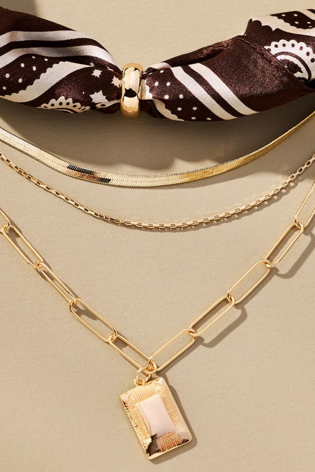 Scarf & Chain Necklace