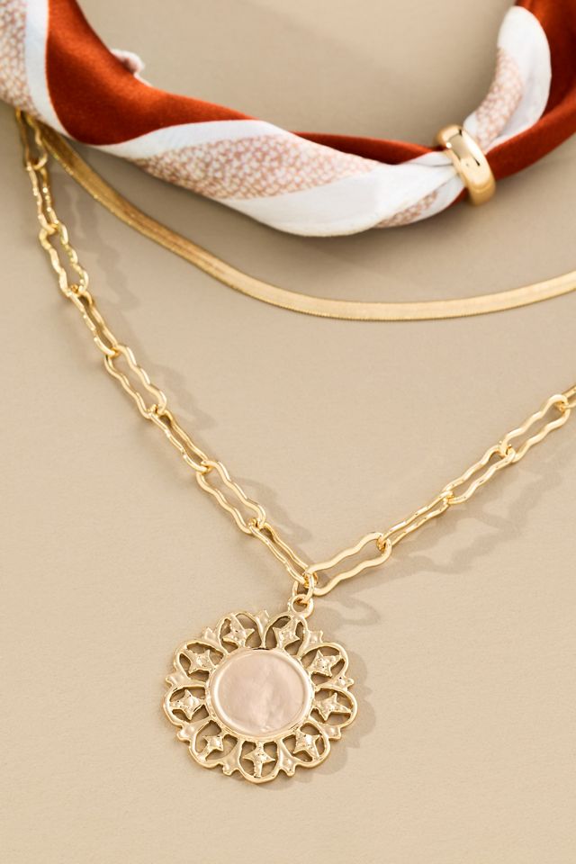 Scarf & Chain Necklace