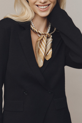 Beaded Silk Scarf Collar Necklace