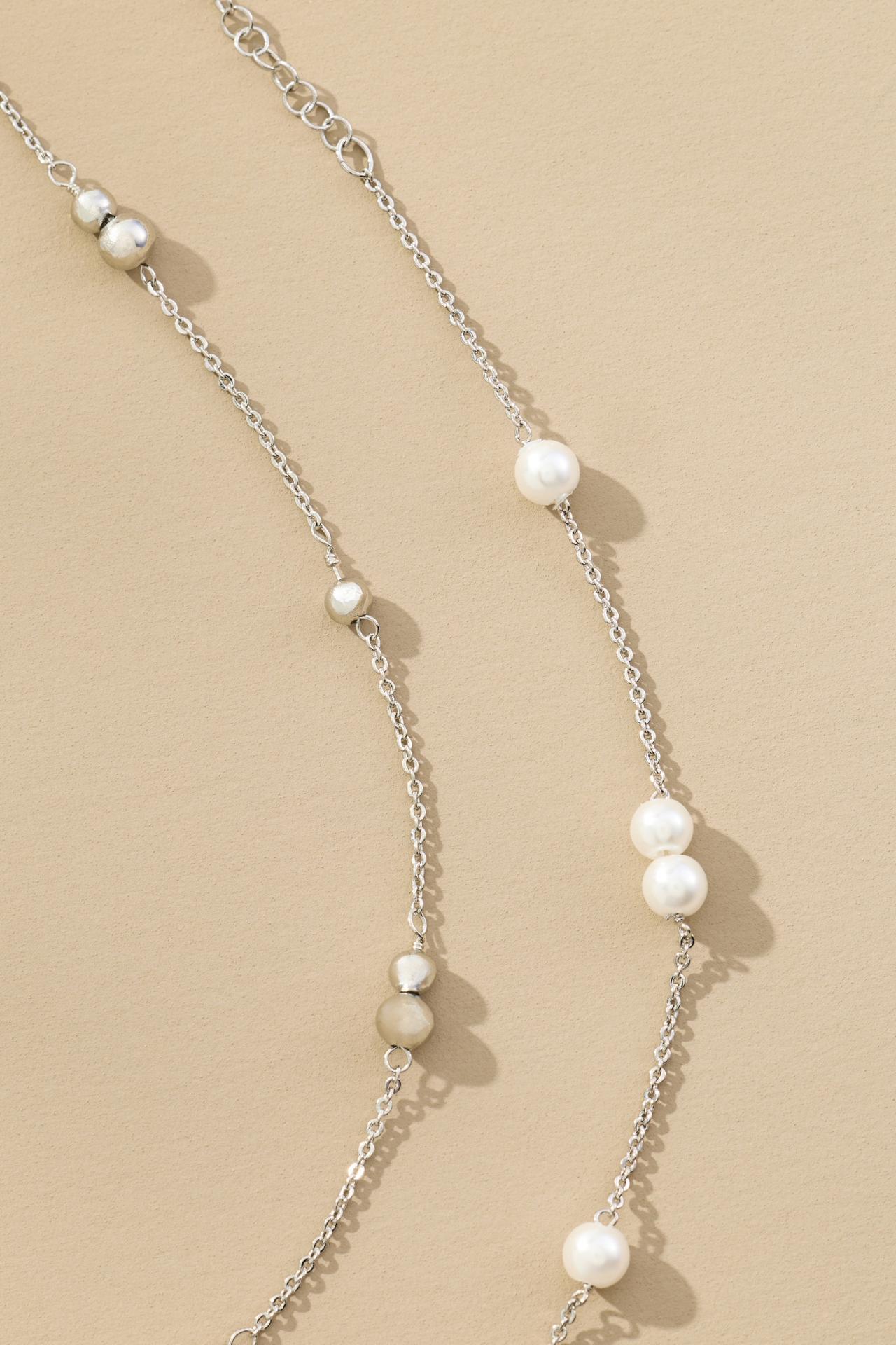 Delicate Pearl Bead Necklaces, Set of 2