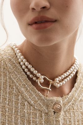 Micropearl Layered Choker Necklace