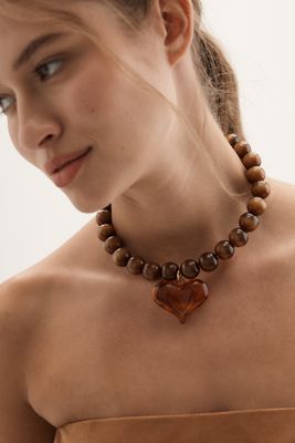 Mod Beaded Pendant Necklace