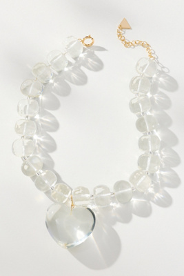 By Anthropologie Mod Beaded Pendant Necklace In Transparent