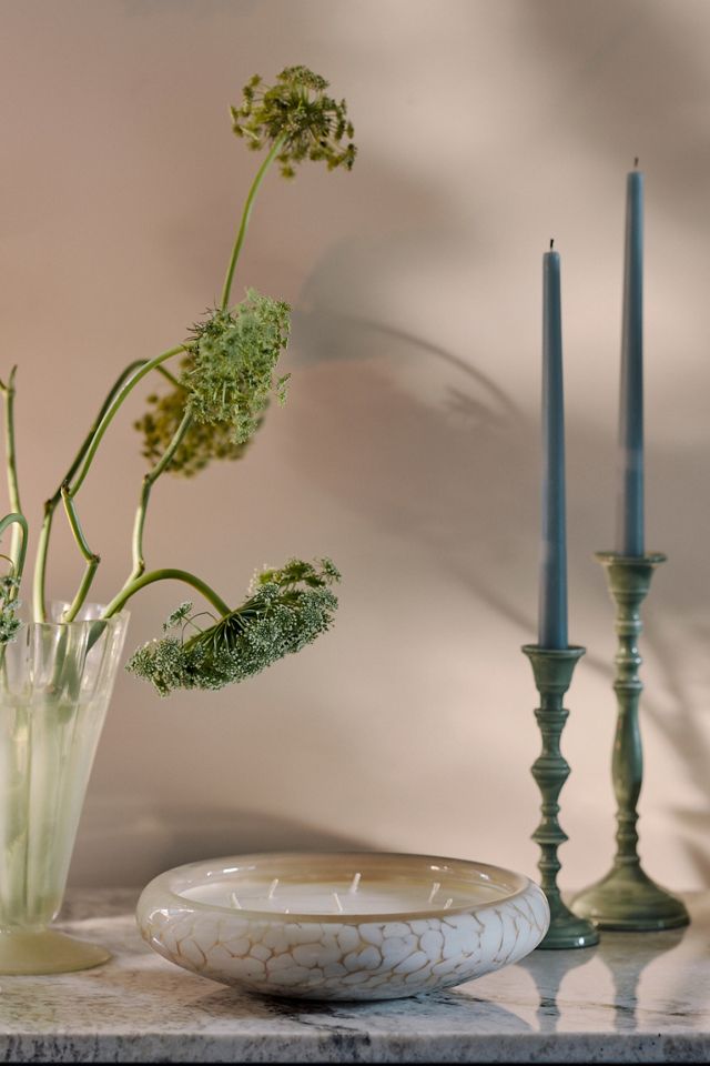 Fruity Vanilla & Dark Plum Glass Decorator Candle | AnthroHome