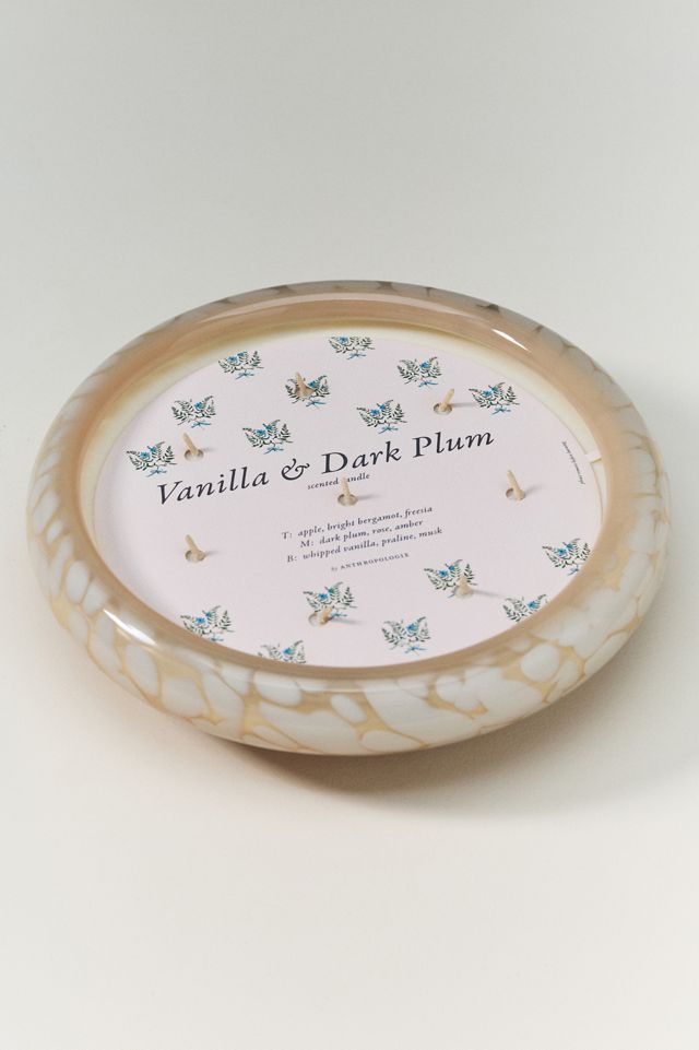 Fruity Vanilla & Dark Plum Glass Decorator Candle #1