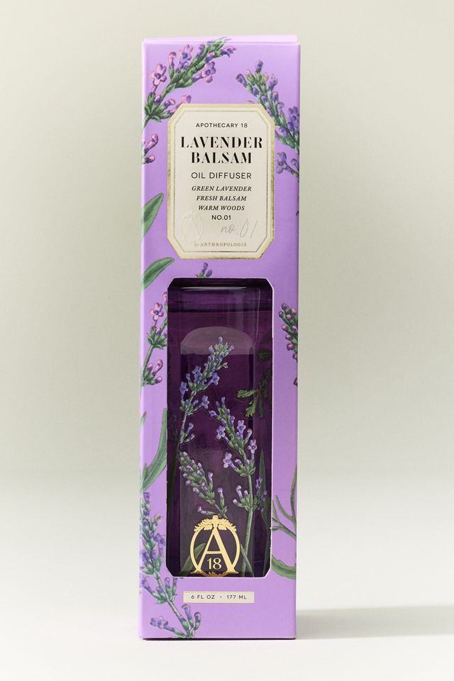 Apothecary 18 Fresh Lavender Balsam Glass Reed Diffuser | AnthroHome