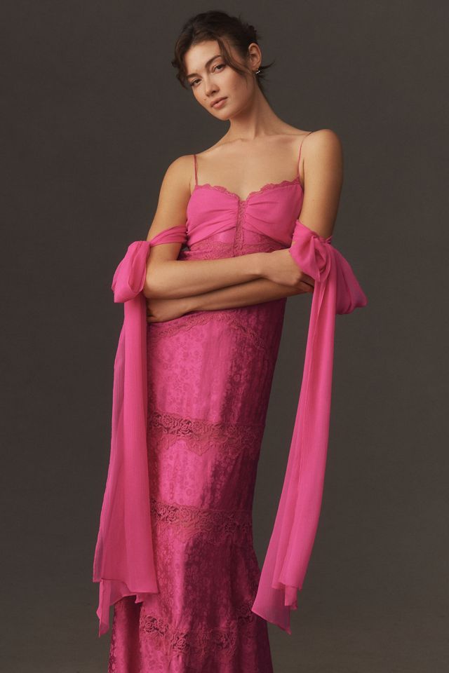 For Love & Lemons Rita Lace Silk Gown #2