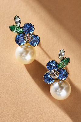Jennifer Behr Vivi Crystal Pearl Earrings