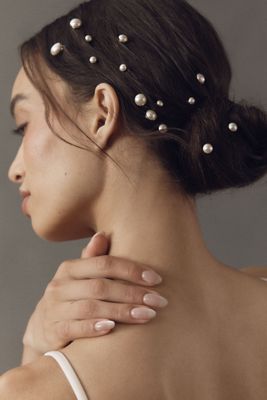 Jennifer Behr Paige Pearl Hair Magnets, Set of 15