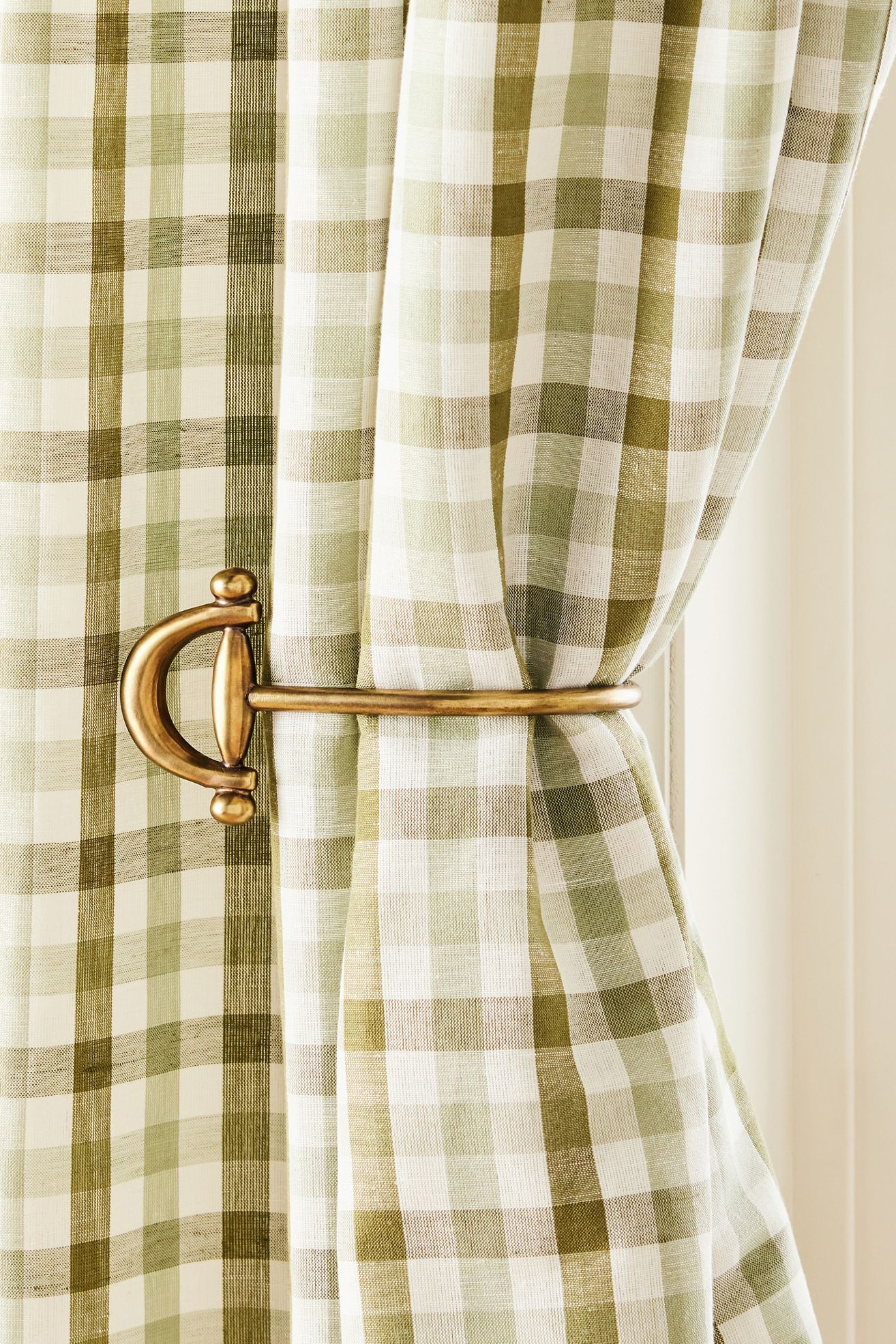 Equestrian Brass Tieback - Antiqued Brass, Standard, One Size