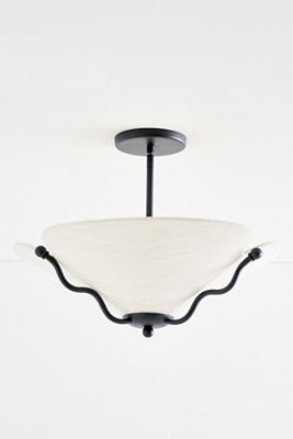 Beatrice Double Wavy Shaded Flush Mount