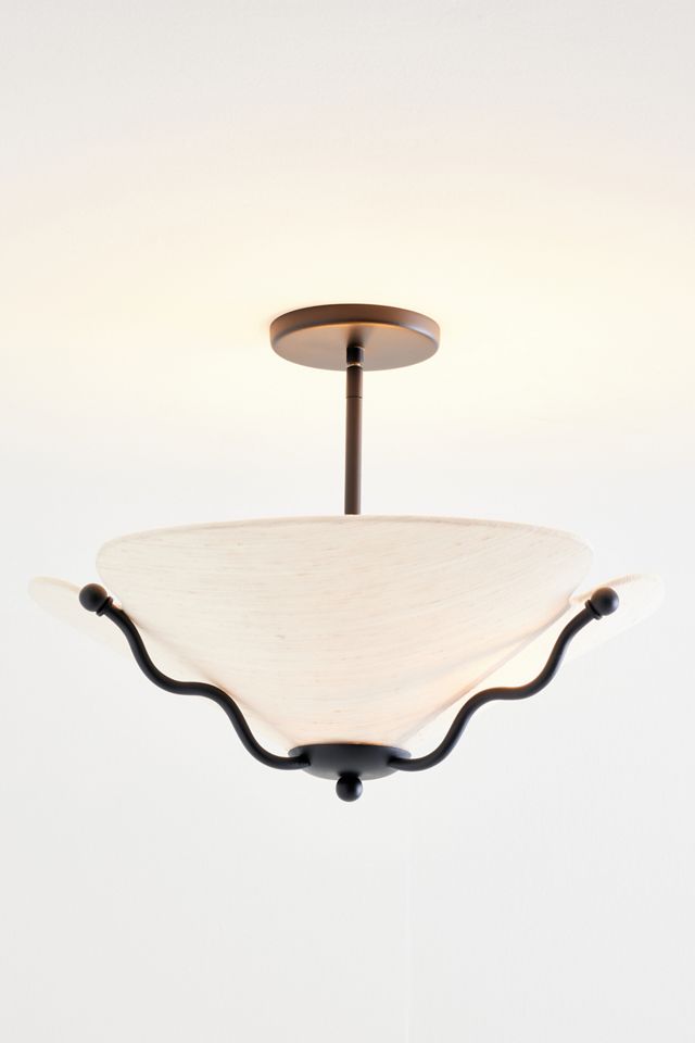 Beatrice Double Wavy Shaded Flush Mount #1