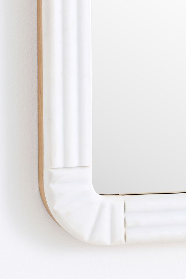 Kanta Marble-Trimmed Wall Mirror #1