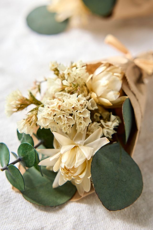 Dried Floral Boutonnieres, Set of 4 #1