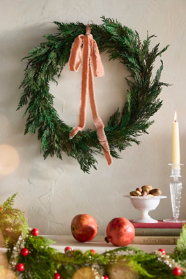 Terrain Preserved Cedar Circlet Wreath In Green