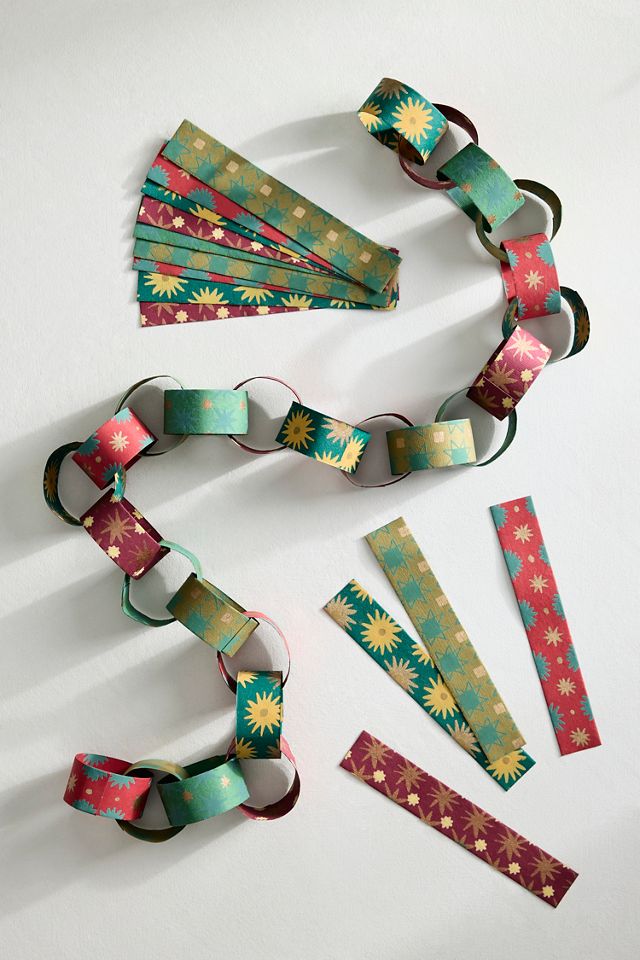 Pink + Red Paper Chain Kit #1