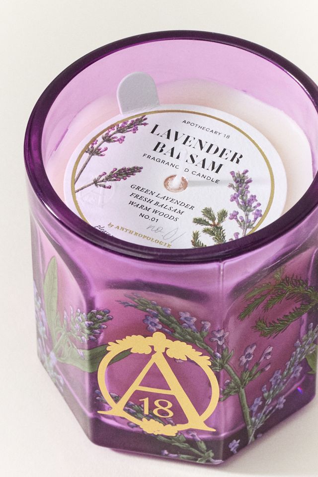 Apothecary 18 Fresh Lavender Balsam Glass Candle | AnthroHome