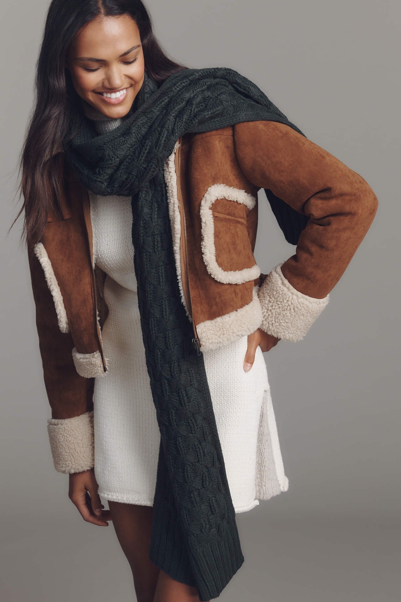 By Anthropologie Cable-Knit Scarf