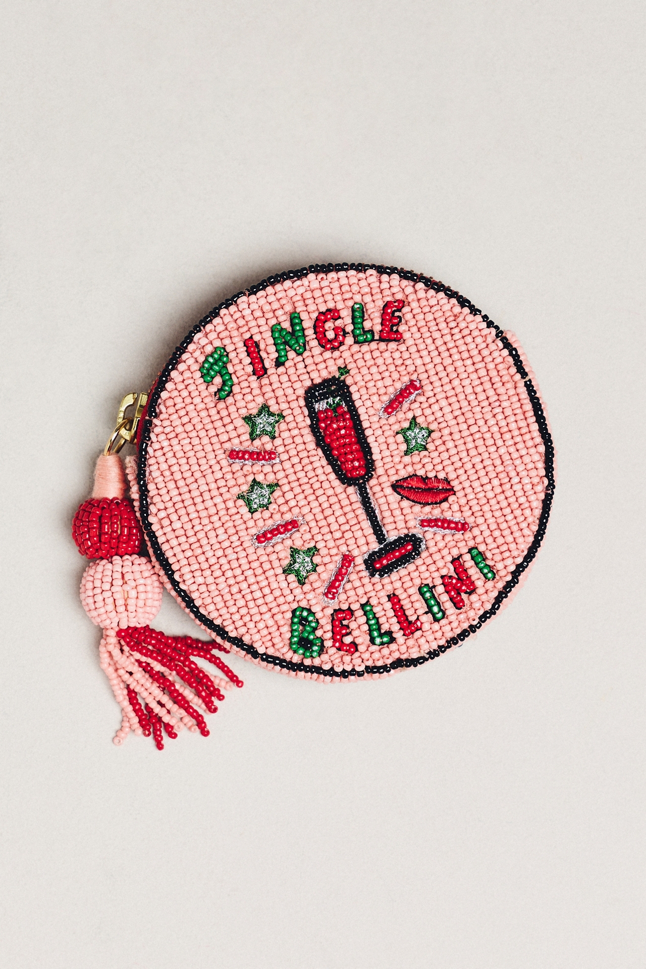 Nephthys Illustrated Beaded Round Coin Purse