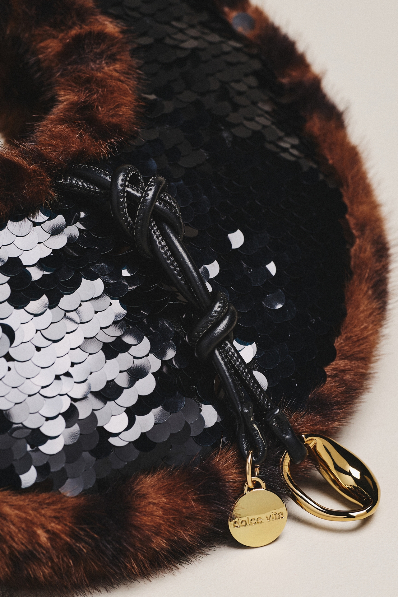 Dolce Vita Felipa Embellished Faux Fur Satchel