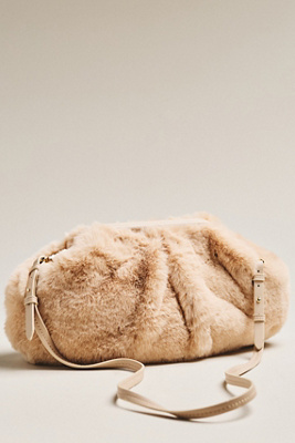 Dolce Vita Ramona Faux Fur Clutch In Neutral