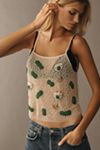 By Anthropologie Beaded Icon Cami