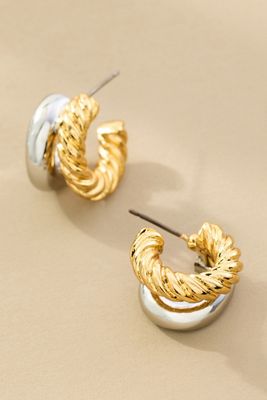 Textured Double-Hoop Earrings
