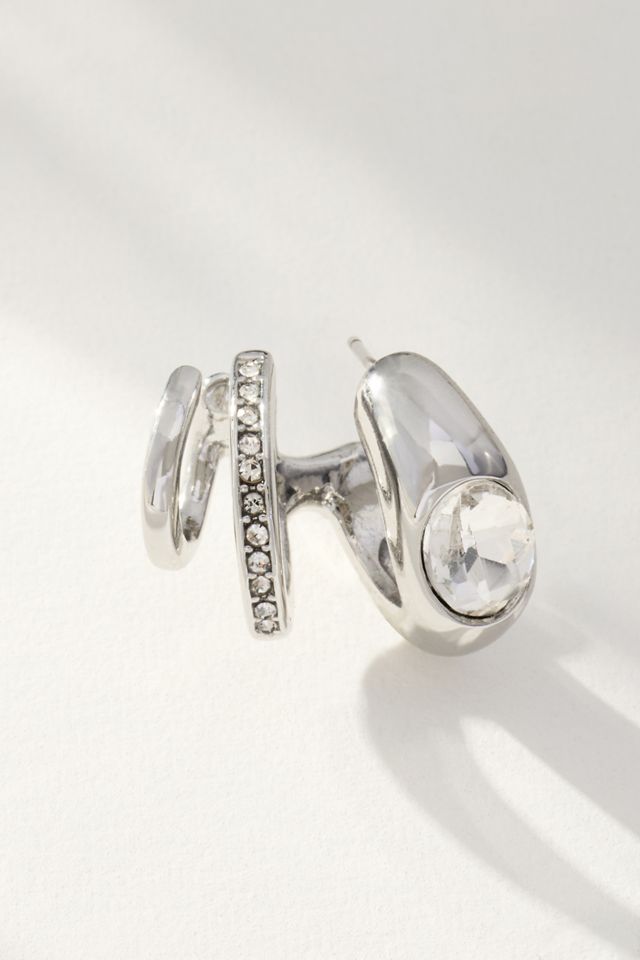Huggie Hoop Crawler Earrings #1