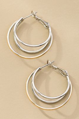 Triple-Layer Hoop Earrings