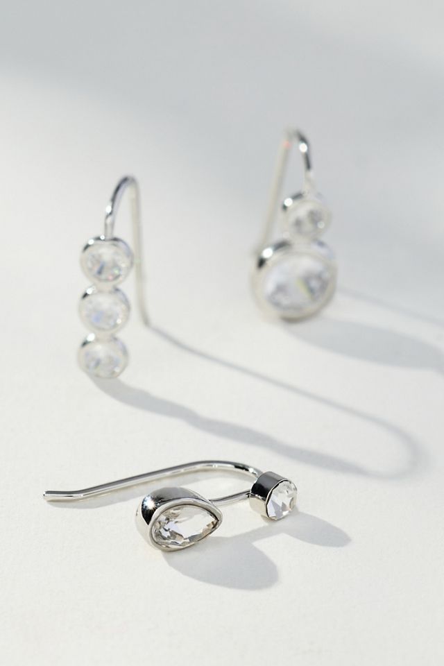 Crystal Threader Earrings, Set of 3 #1