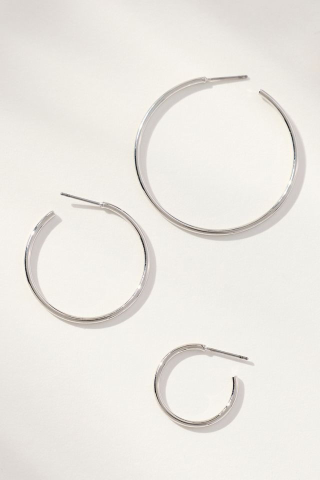 Classic Hoop Earrings, Set of 3 #1