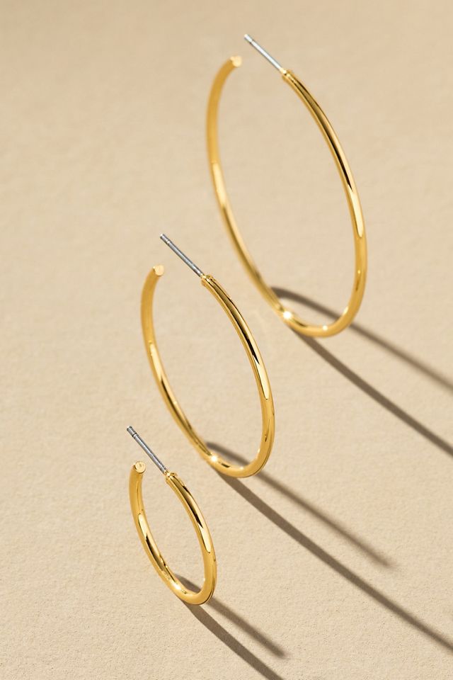 Orecchini a cerchio classici, set di 3 #1