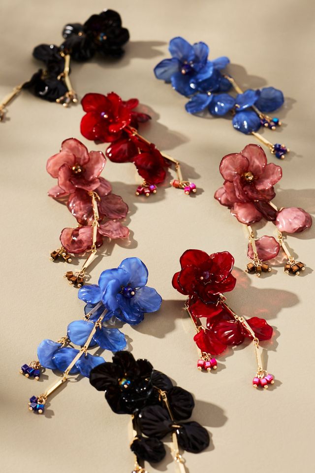 Floral Drop Earrings #1