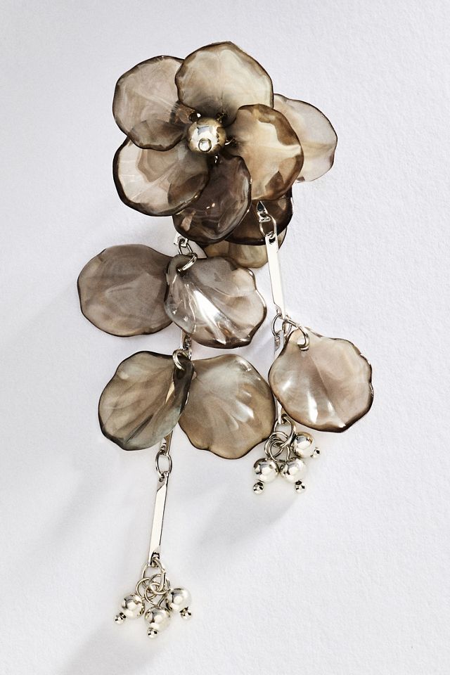 By Anthropologie Floral Drop Earrings #1