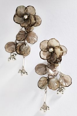 By Anthropologie Floral Drop Earrings