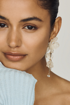 By Anthropologie Floral Drop Earrings