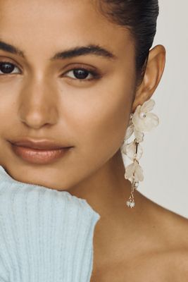 By Anthropologie Floral Drop Earrings