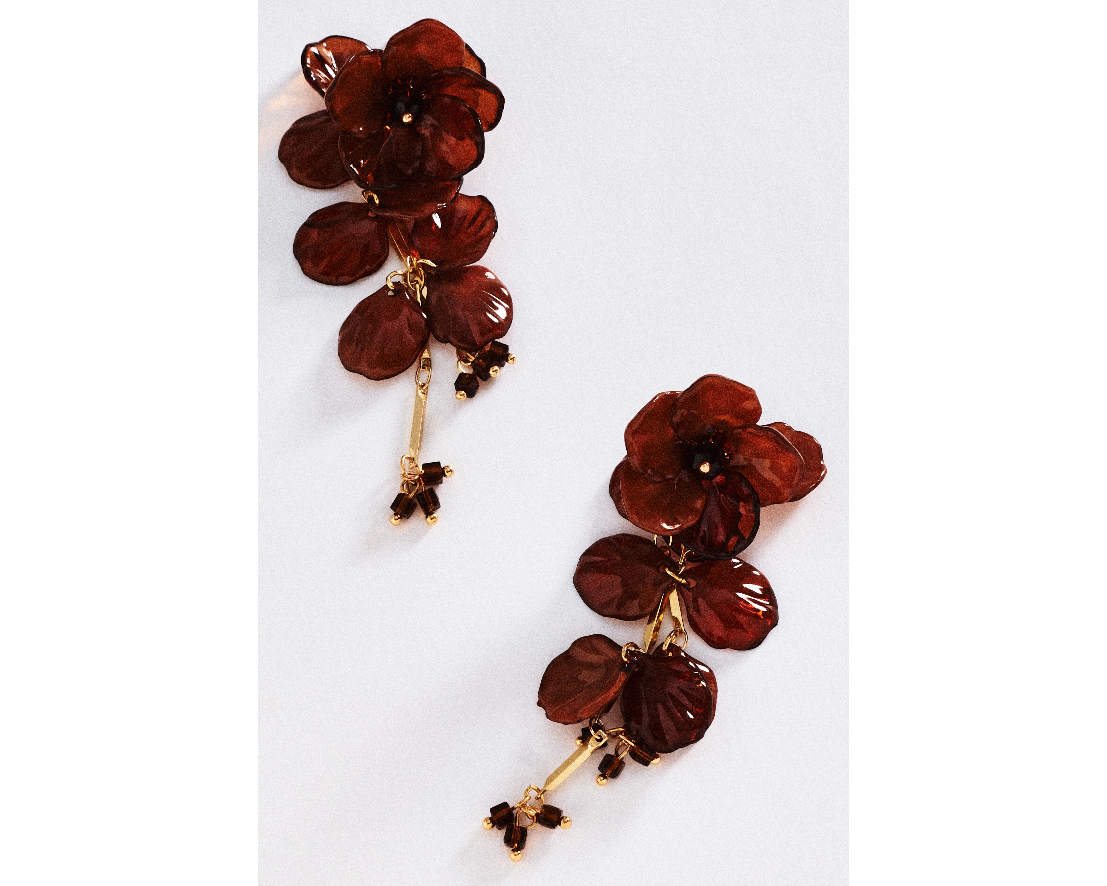 By Anthropologie Floral Drop Earrings