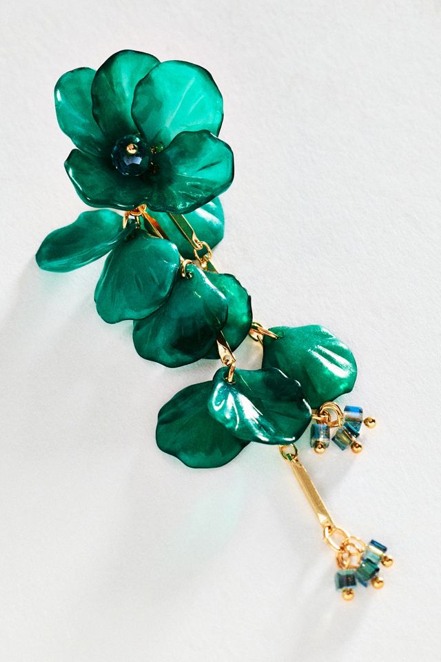 By Anthropologie Floral Drop Earrings #1