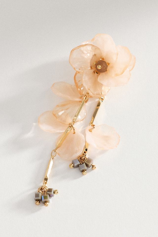 By Anthropologie Floral Drop Earrings #1