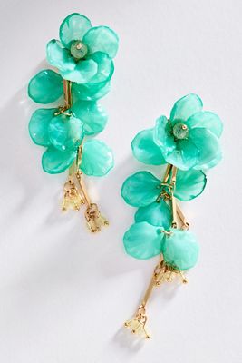 By Anthropologie Floral Drop Earrings